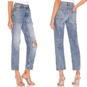 Free People Dakota Straight Leg Distressed Jeans 29